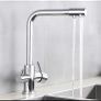 Filter Kitchen Faucet Chrome Drinking Pure Water Kitchen Tap Deck Mounted Dual Handles 3-Ways Hot and Cold Water Mixer Image 2