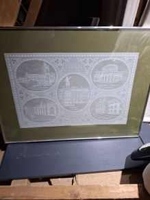 Glass Framed Irish Lace