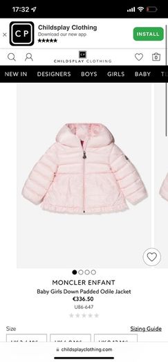 Moncler baby jacket