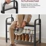 Vintage Coat Rack with Removable Hooks, Bench and Shoe Rack 2 Mesh Shelves Industrial Design Image 5