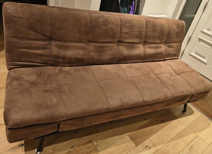 Brown clic-clac sofa bed