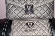 Silver moschino matching bag and purse