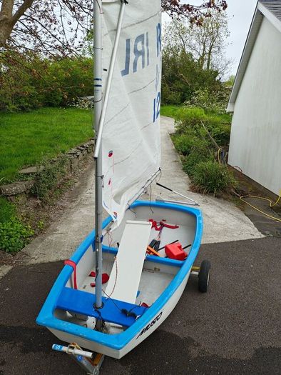 Optimist sailing boat