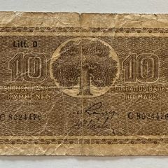Finland 10 Mark 1939 Banknote