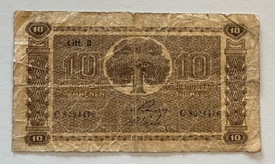 Finland 10 Mark 1939 Banknote