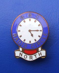 BBC RADIO CIRCLE NORTH (Regional Area North) - BBC Radio Children's Hour Club - enamel membership badge (1932/1933). Scarce.