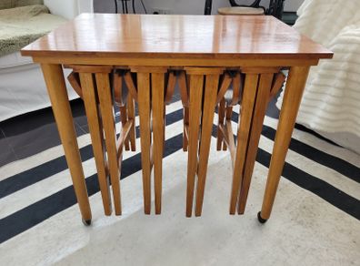 Paul Hundeva Teak Nesting Tables 5 tables in total