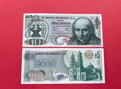 Mexico  10 Pesos  1977  ( uncirculatrd )