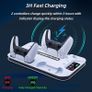PS5 Adjustable Cooling Fan Stand,PS5 Cooling Charging Stand with Headphone Holder,13 Game Card Slots Not for PS5 Slim - White Image 2