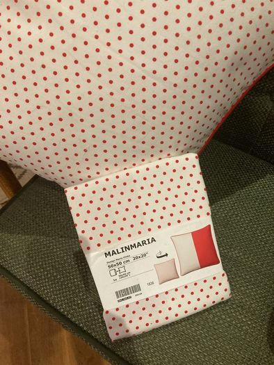 IKEA Malinmaria 50 cm by 50'cm Orange Polka Dot Cushion covers ( 2 ) - Brand new