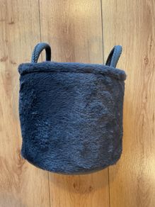 Small fluffy storage basket