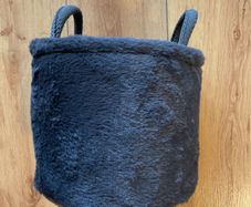 Small fluffy storage basket
