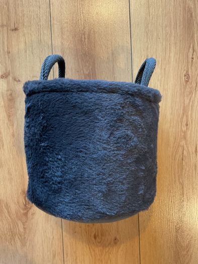 Small fluffy storage basket