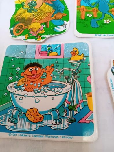 Vintage set of  Sesame Streets Stickers