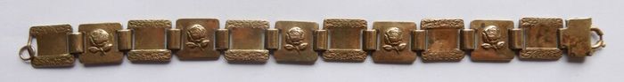 Victorian Rose Design , Antique, -stamped GOLDOID, Bracelet