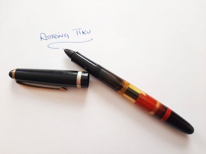 Vintage Rare Rotring Tiku Fountain Pen with box, papers
