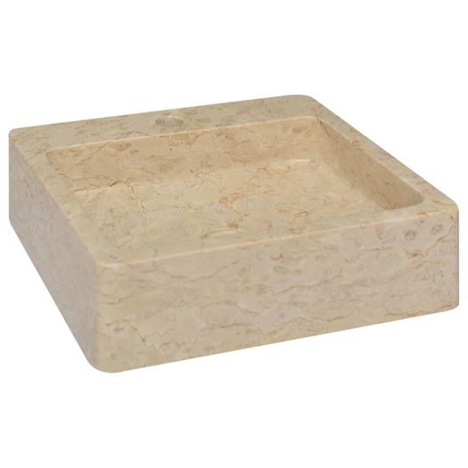 Sink Cream 40x40x12 cm Marble