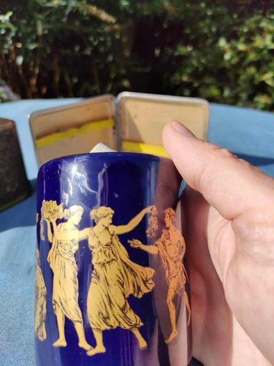 Vintage Colibri table lighter and Two cases