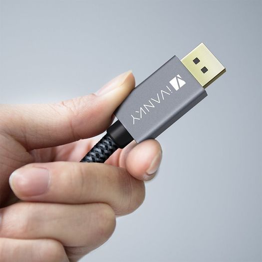 iVANKY 2M DisplayPort (Male) to HDMI (Male) 1080P Gold-Plated/Nylon-Braided Cable (Brand New/Warranty)