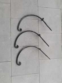 3 x Wrought Iron Extra Strong Hanging Basket Brackets
