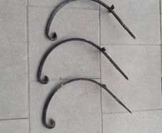 3 x Wrought Iron Extra Strong Hanging Basket Brackets