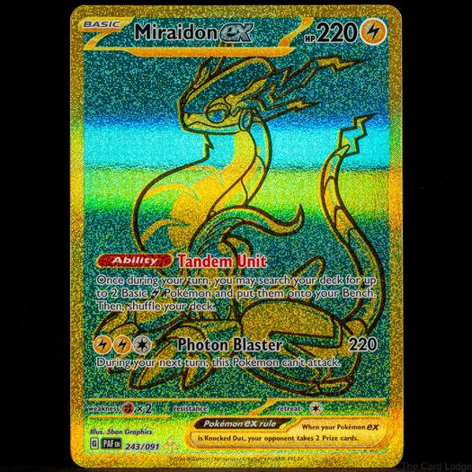 Miraidon EX 243/091 Secret Holo Rare Scarlet and Violet Paldean Fates Pokemon Card