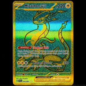 Miraidon EX 243/091 Secret Holo Rare Scarlet and Violet Paldean Fates Pokemon Card