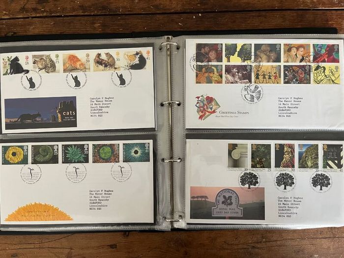Collection of  78 UK First Day Cover stamps 1993 to 1998 in album