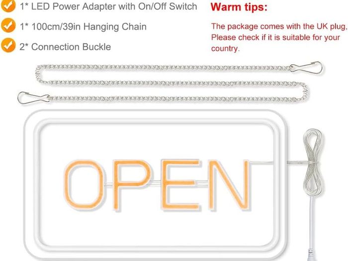 Led Neon Open Sign 16x 9new Electric Signs Ultra Bright For Business ...