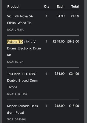 Roland TD-17K-L V-Drums Electronic Drum Kit
