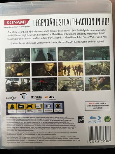 Classics HD Metal Gear Solid HD Collection PS3 with manual IN GERMAN