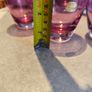2 set x 4 vintage cranberry bohamien glass. Shot glasses collectible each  set  25. 00 euro or all togher for  45. 00 euro. In very good condition. Image 5