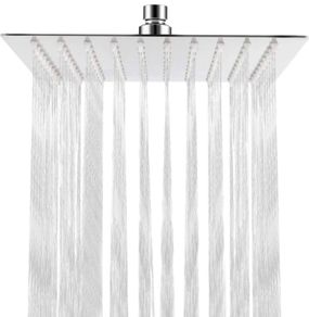 Square Rain Shower Head, 8 inch Large Top Spray Showerhead, 304 Stainless Steel Ultra Thin Powerful High-Pressure Bathroom Shower Head (FREE POSTAGE)