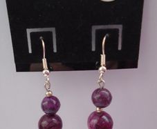 Purple Jasper earrings,drop earrings,Gemstone earrings,New,Gift