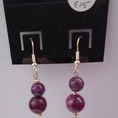 Purple Jasper earrings,drop earrings,Gemstone earrings,New,Gift