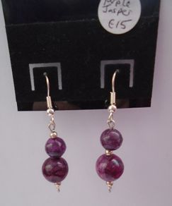 Purple Jasper earrings,drop earrings,Gemstone earrings,New,Gift
