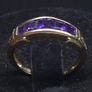 Vintage 9ct Gold Amethyst & Diamond Ring Size 48 Image 2