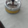 Vintage Roulette Push Ashtray: Metal Man Cave Decor,1960s 70s ,sold as seen ,see pictures for condition, used ,,abit of rust ,needs a clean Image 5