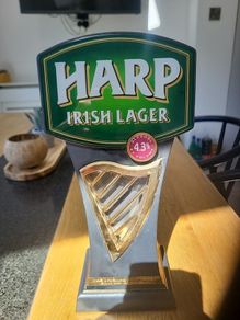 Harp lager counter mount collectors item