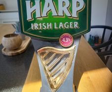Harp lager counter mount collectors item