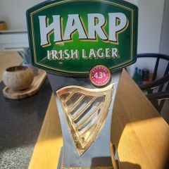 Harp lager counter mount collectors item