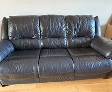 Black leather Couch