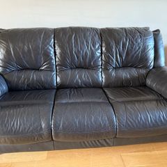 Black leather Couch