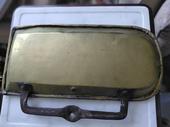 Antique French copper frying pan 18th century