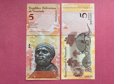 Venezuela  5 Bolivares  2011. Pick 89e.  ( Uncirculated )