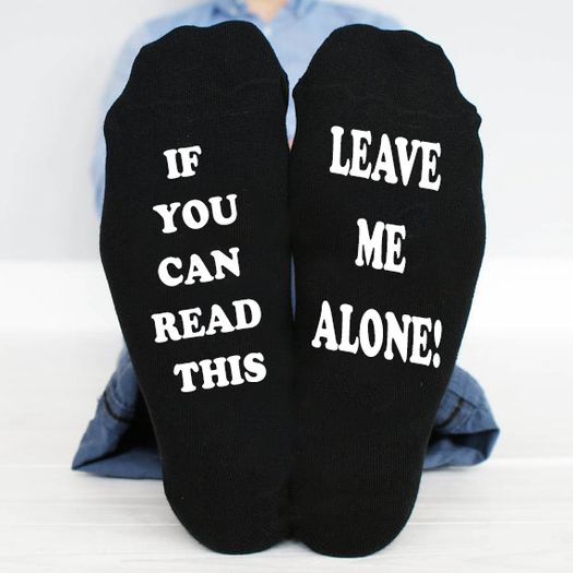 If You Can Read This, leave me alone mens funny socks