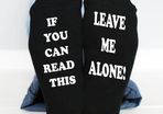 If You Can Read This, leave me alone mens funny socks