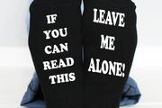 If You Can Read This, leave me alone mens funny socks