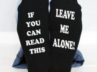 main image for ad If You Can Read This, leave me alone mens funny socks