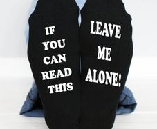 If You Can Read This, leave me alone mens funny socks